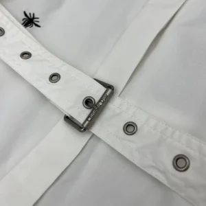 Dior Women Shirtdress White Lightweight Cotton and Silk Poplin