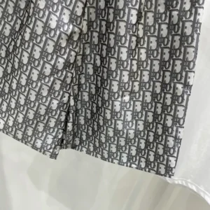 Skort Gray Technical Taffeta Jacquard with Dior Oblique Motif