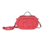 Fendi Women O Lock Mini Camera Case Pink Leather Mini Bag