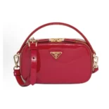 Prada Women Odette Leather Mini-bag-Red 1BH203