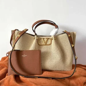 Valentino Women Medium Straw Summer Tote Bag 5W2B0K39YCE