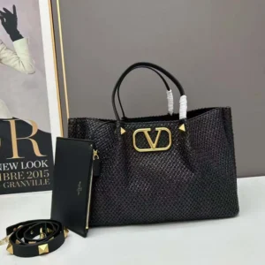 Valentino Women Medium Straw Summer Tote Bag 5W2B0K39YCE