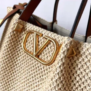 Valentino Women Medium Straw Summer Tote Bag 5W2B0K39YCE