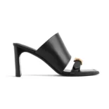 Balenciaga Women Bel Air 80mm Sandal in Black Smooth Calfskin