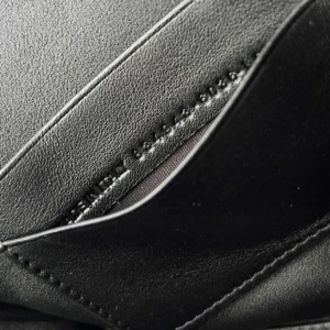 Balenciaga Women Bel Air Clutch On Strap Small in Black Smooth Calfskin