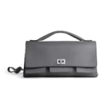 Balenciaga Women Bel Air Clutch On Strap Small in Grey