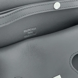 Balenciaga Women Bel Air Clutch On Strap Small in Grey