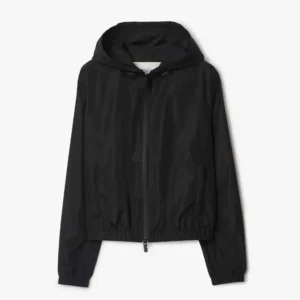 Burberry Women Knight Stamp Nylon Jacket-Black 81136471