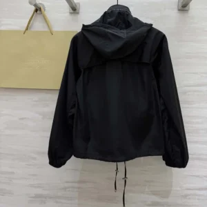 Burberry Women Knight Stamp Nylon Jacket-Black 81136471