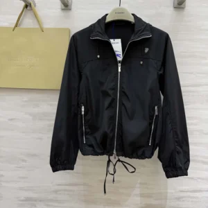 Burberry Women Knight Stamp Nylon Jacket-Black 81136471