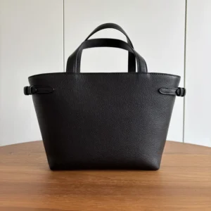 Celine Unisex Mini Cabas Anais Cuir Triomphe in Grained Calfskin-Black 118613ENY