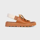 Celine Women Billie Chunky Sandal in Calfskin and Textile