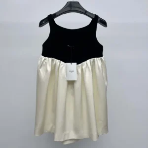 Celine Women Muguet Dress in Double Wool Crepe RR07P666Y
