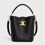 Celine Women Small Bucket Louise in Smooth Calfskin-Black 119173FX9