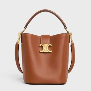 Celine Women Small Bucket Louise in Smooth Calfskin-Brown 119173FX9