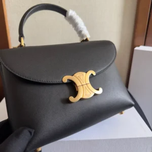 Celine Women Teen Nino Bag in Smooth Satinated Calfskin-Black