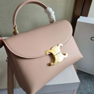 Celine Women Teen Nino Bag in Smooth Satinated Calfskin-Pink 118113GG2