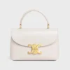 Celine Women Teen Nino Bag in Smooth Satinated Calfskin-White 118113GG2