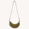 Chloe Women Banana Cross-body Bag in Grained Calfskin-Dark Green