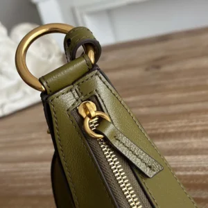 Chloe Women Banana Cross-body Bag in Grained Calfskin-Dark Green