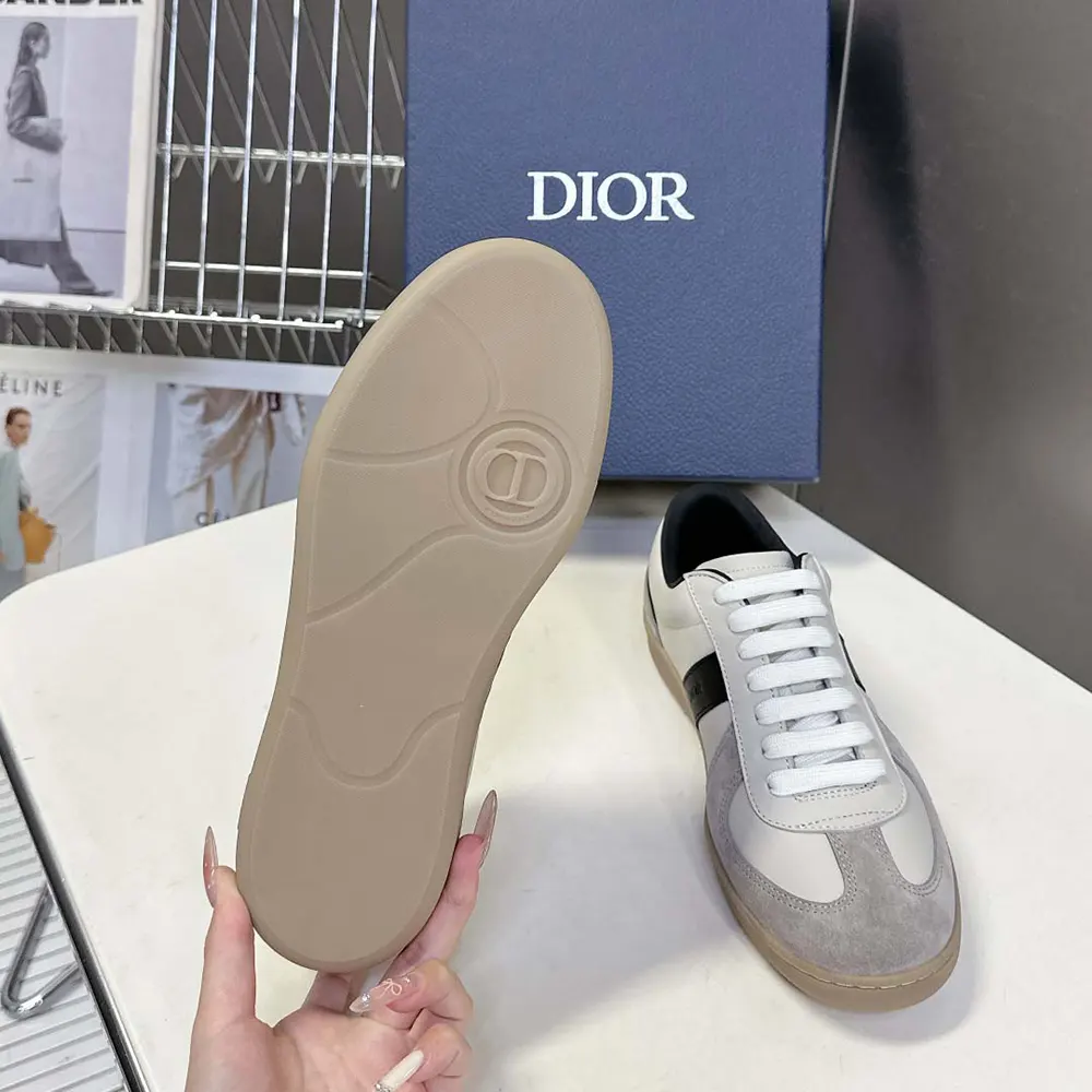 Dior Men B01 Matchpoint Sneaker Black and White Smooth Calfskin with Gray Suede 8 Dior Men B01 Matchpoint Sneaker Black and White Smooth Calfskin with Gray Suede