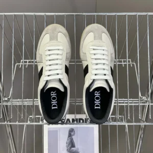Dior Men B01 Matchpoint Sneaker Black and White Smooth Calfskin with Gray Suede