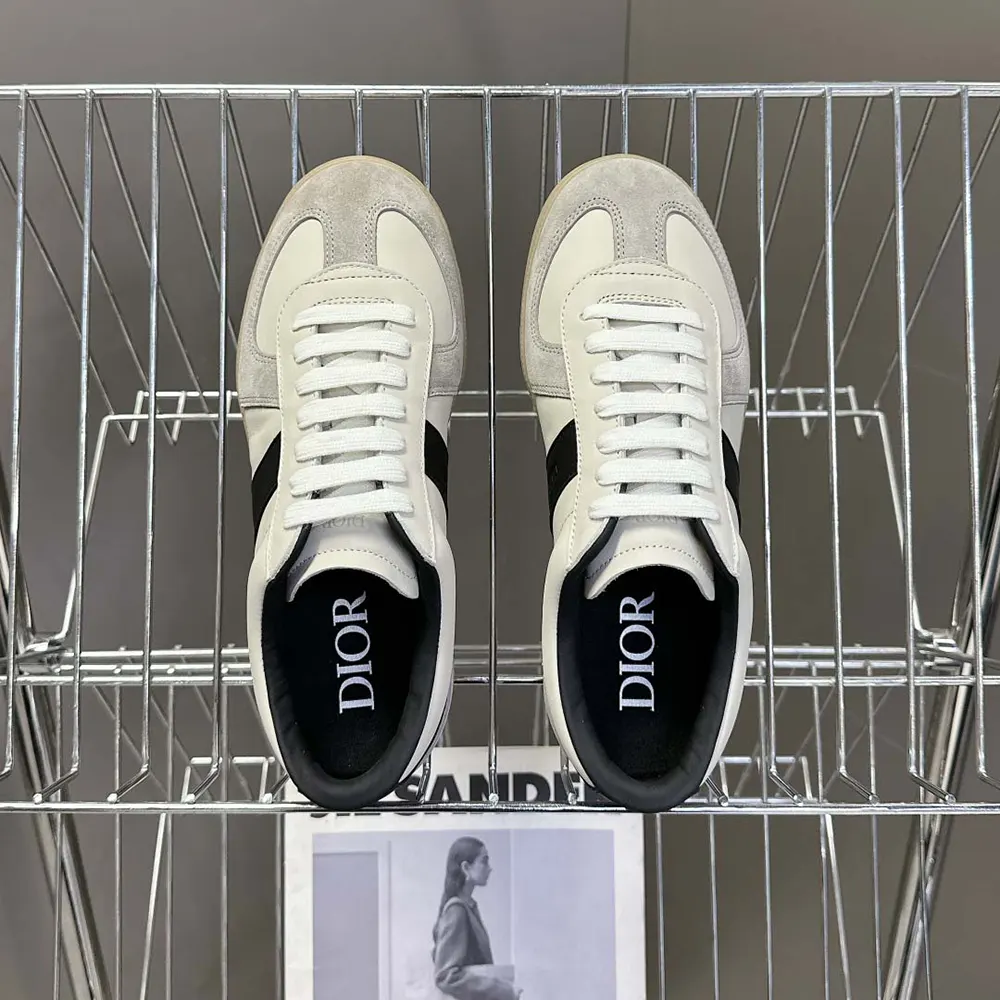 Dior Men B01 Matchpoint Sneaker Black and White Smooth Calfskin with Gray Suede 10 Dior Men B01 Matchpoint Sneaker Black and White Smooth Calfskin with Gray Suede
