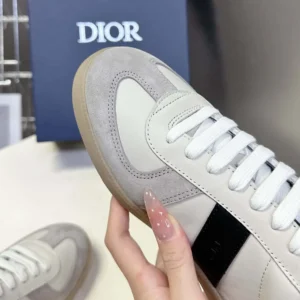 Dior Men B01 Matchpoint Sneaker Black and White Smooth Calfskin with Gray Suede