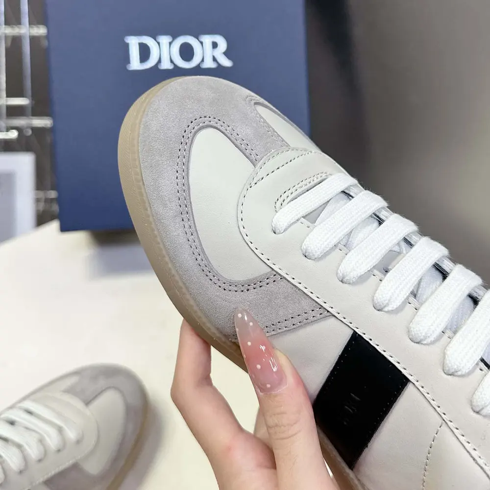 Dior Men B01 Matchpoint Sneaker Black and White Smooth Calfskin with Gray Suede 6 Dior Men B01 Matchpoint Sneaker Black and White Smooth Calfskin with Gray Suede