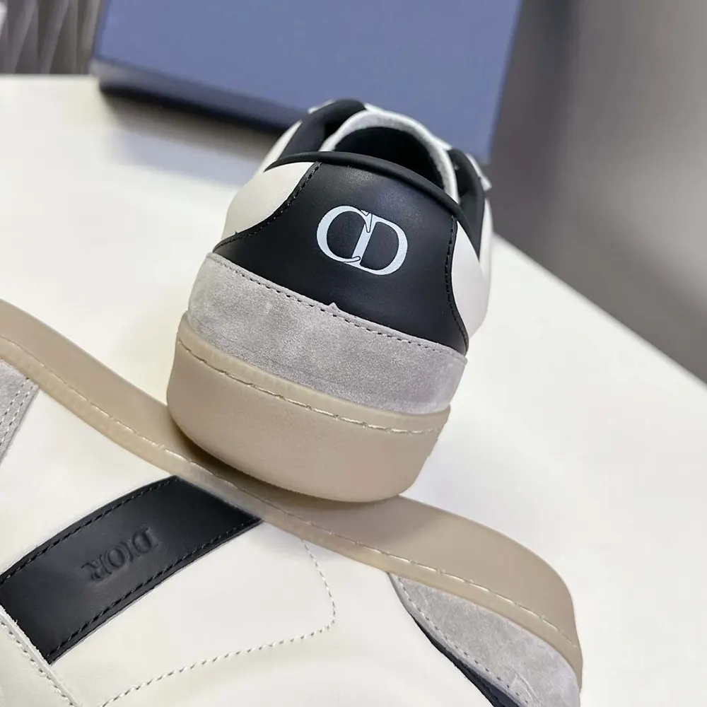 Dior Men B01 Matchpoint Sneaker Black and White Smooth Calfskin with Gray Suede 7 Dior Men B01 Matchpoint Sneaker Black and White Smooth Calfskin with Gray Suede