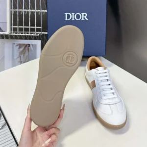 Dior Men B01 Matchpoint Sneaker Cognac and White Smooth Calfskin with White Suede