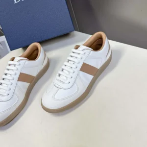 Dior Men B01 Matchpoint Sneaker Cognac and White Smooth Calfskin with White Suede