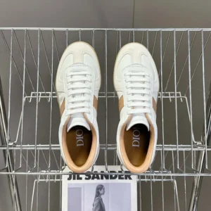 Dior Men B01 Matchpoint Sneaker Cognac and White Smooth Calfskin with White Suede