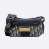 Dior Women Small Streetchic Bag Blue Dior Oblique Jacquard and Smooth Calfskin