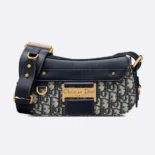 Dior Women Small Streetchic Bag Blue Dior Oblique Jacquard and Smooth Calfskin