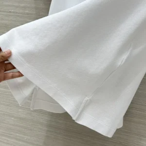 Dior Women Vibe Polo Shirt White Cotton-Blend Jersey with Three-Tone Signature