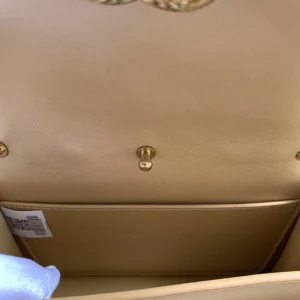 Dolce Gabbana D&G Women Medium Devotion Bag in Mordore Nappa Leather-Gold