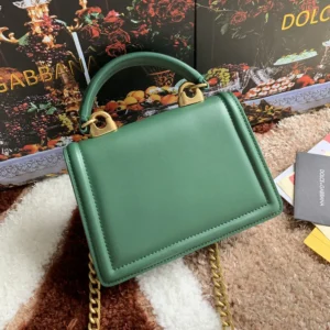 Dolce Gabbana D&G Women Medium Smooth Calfskin Devotion Bag-Green