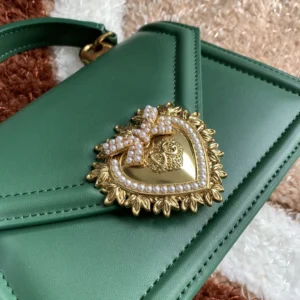 Dolce Gabbana D&G Women Medium Smooth Calfskin Devotion Bag-Green