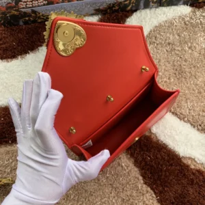 Dolce Gabbana D&G Women Medium Smooth Calfskin Devotion Bag-Red