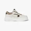Fendi Unisex Force Sneakers White Leather Low-tops