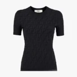 Fendi Women Black FF Viscose Sweater FZX999AQ41F0GME