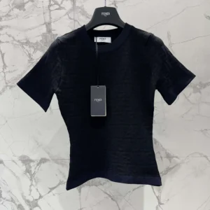 Fendi Women Black FF Viscose Sweater FZX999AQ41F0GME