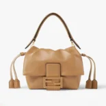 Fendi Women Mamma Baguette Small Cappuccino Nappa Leather Mini-bag
