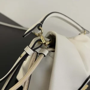Fendi Women Mamma Baguette Small White Nappa Leather Mini Bag