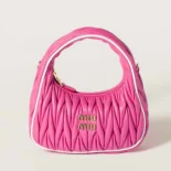 Fendi Women Wander Matelassé Nappa Leather Bag-Pink/White