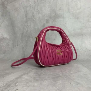 Fendi Women Wander Matelassé Nappa Leather Bag-Pink/White