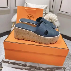 Hermes Women Eze 30 Sandal-Navy H232150ZQ8