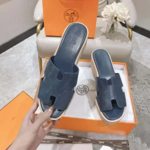 Hermes Women Eze 30 Sandal-Navy H232150ZQ8