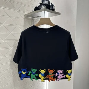 Loewe Women Cropped T-shirt in Cotton-Black